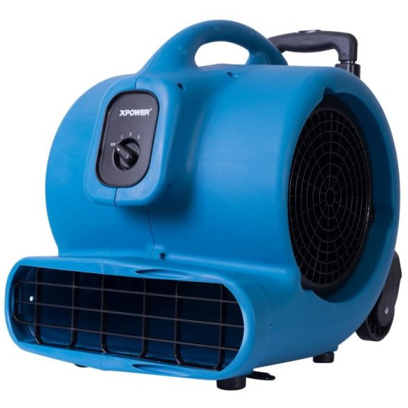 XPower Air Mover w/ Teloscopic Handle and Wheels 3 Speed 3200 CFM P-800H-BLUE