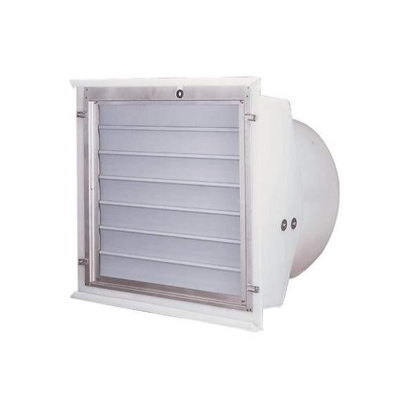 Tornado Fiberglass Exhaust Fan w/ Cone & Poly Shutters and Gold Star Motor 20 inch 4411 CFM Direct Drive VFP20PC-GS