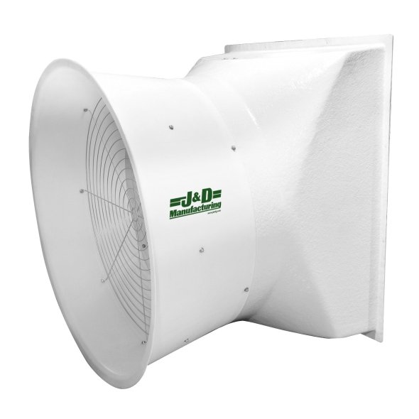 Tornado Fiberglass Exhaust Fan w/ Cone & Aluminum Shutters and Gold Star Motor 36 inch 8172 CFM Direct Drive VFA36SC-GS