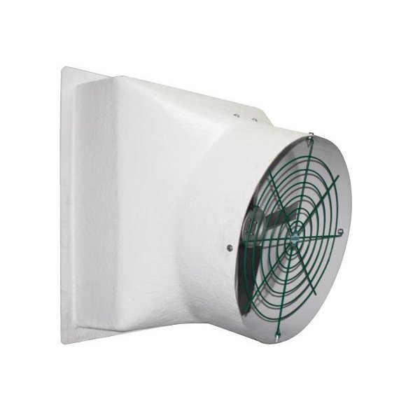 Tornado Fiberglass Exhaust Fan No Cone w/ Aluminum Shutters & Gold Star Motor 36 inch 8202 CFM 3 Phase Direct Drive VFA36G3-GS