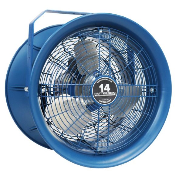 Patterson High Velocity Industrial Barrel Fan 14 Inch 2600 CFM 277V 1 Phase (choose mount) H14C