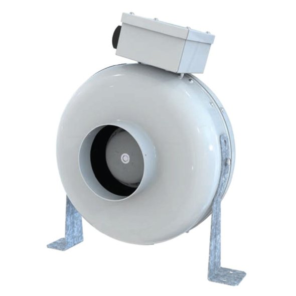 VKM Antiradon Centrifugal Duct Inline Fan 4 inch 174 CFM w/ Power Cord VKM-AR-100