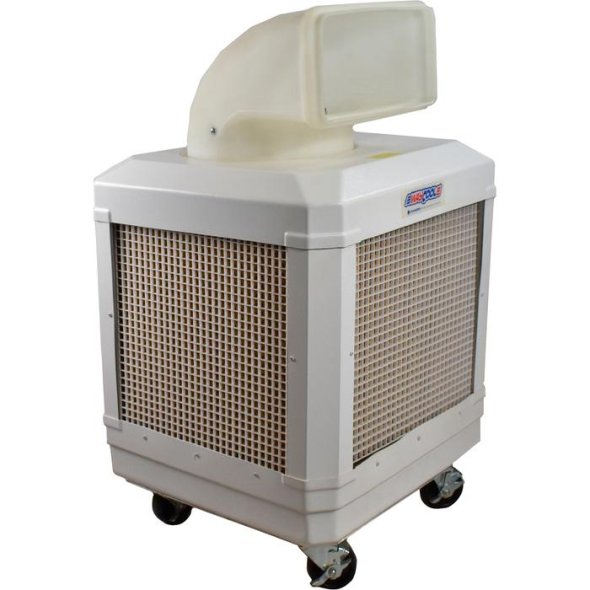 WayCool Portable Oscillating White Evaporative Cooler 4,700 Sq. Ft. Coverage 2 Speed w/ Automatic Shut-off WC-1HPMFAOSC