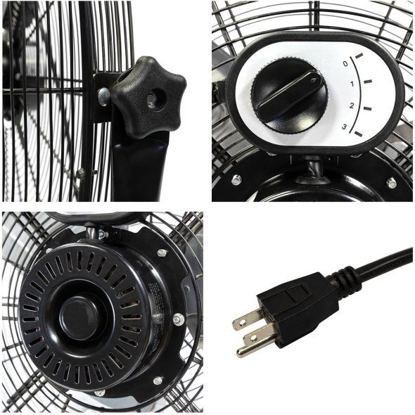 High Velocity Tilting Pedestal Fan 30 inch 4800 CFM 3 Speed HVPF30YOKEUPS