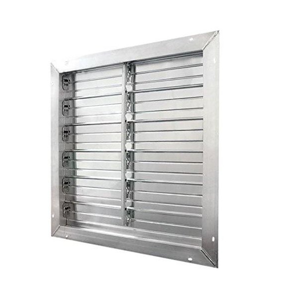 J & D Aluminum Intake Motorized Power Shutter 48 Inch w/ 10' Cord VRSG48A-PSC