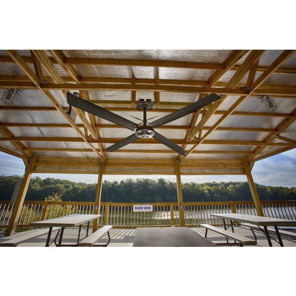 Hunter ECO HVLS Ceiling Fan 24 foot 14400 Sq Ft Coverage 3 Phase 220V 72273