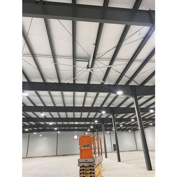 SkyBlade Shop Prop 8 foot HVLS Ceiling Fan w/ Remote 5024 Sq Ft Coverage 230 Volt SP-0824-523-1