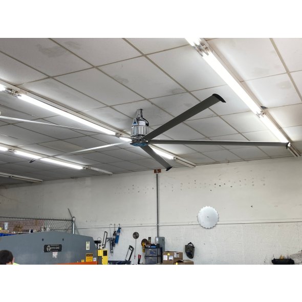 SkyBlade Shop Prop 8 foot HVLS Ceiling Fan w/ Remote 5024 Sq Ft Coverage 230 Volt SP-0824-523-1