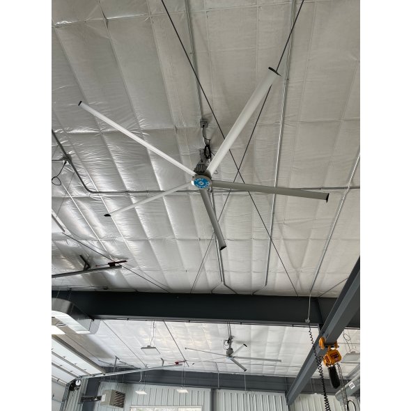 SkyBlade Shop Prop 12 foot HVLS Ceiling Fan w/ Remote 11304 Sq Ft Coverage 230 Volt SP-1236-523-1