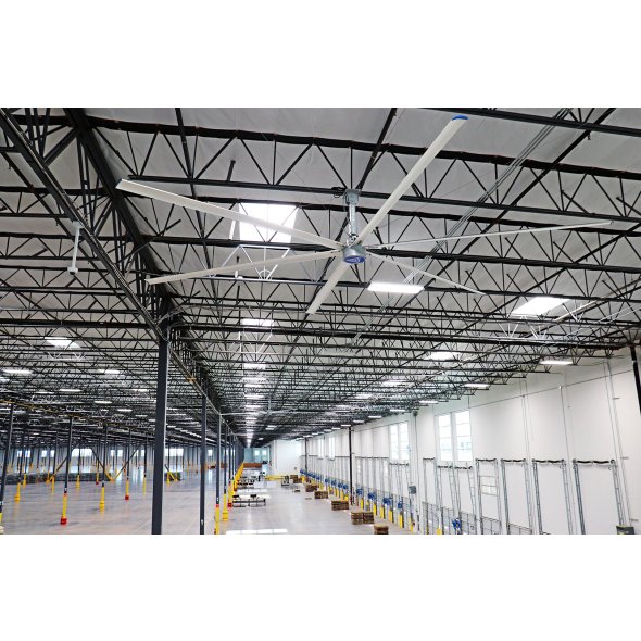 Patterson V-Series HVLS Ceiling Fan 24 foot 23732 Sq Ft Coverage w/ VFD Control 460V 3 Phase V24B-460
