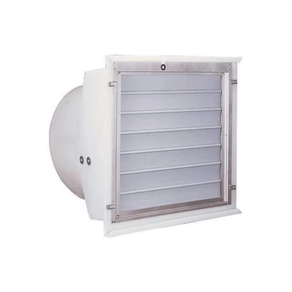 Tornado Fiberglass Exhaust Fan w/ Poly Shutters 16 inch 2618 CFM 1 Speed VFP16P3
