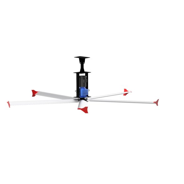 ZEPHYR PRO - HVLS Ceiling Fan 16 foot w/ Remote 20096 Sq Ft Coverage 115 Volt ZP-1649-512-1