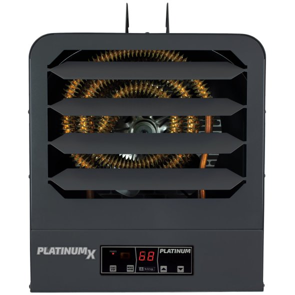 KB PlatinumX Heavy Duty Electronic Unit Heater w/ Remote & Mounting Bracket 25591 BTU 208V KB2007-1-PLTMX