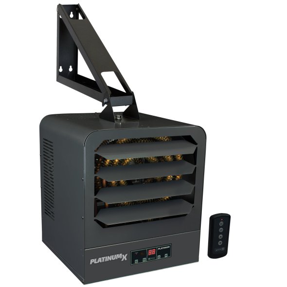 KB PlatinumX Heavy Duty Electronic Unit Heater w/ Remote & Mounting Bracket 42652 BTU 240V KB2412-1-PLTMX-FB