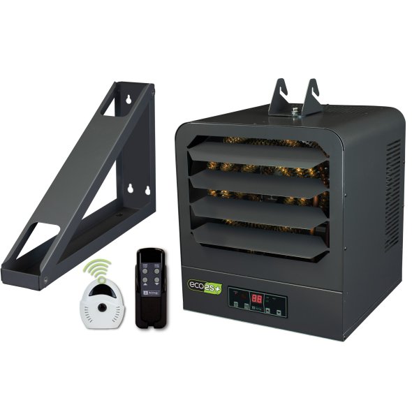 KB ECO2S 2-Stage Garage Heater w/ IR Remote & Mounting Bracket 17000 BTU 240/208V KB2405-1-ECO2S-PLUS