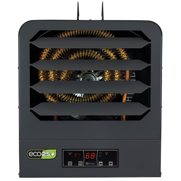 KB ECO2S 2-Stage Garage Heater w/ IR Remote & Mounting Bracket 34100 BTU 240/208V KB2410-1-ECO2S-PLUS