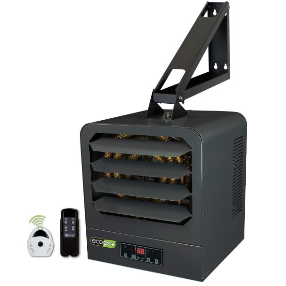 KB ECO2S 2-Stage Garage Heater w/ IR Remote & Mounting Bracket 25600 BTU 240/208V KB2407-1-ECO2S-PLUS