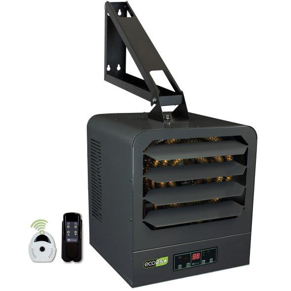 KB ECO2S 2-Stage Garage Heater w/ IR Remote & Mounting Bracket 51200 BTU 240/208V KB2415-1-ECO2S-PLUS-FB