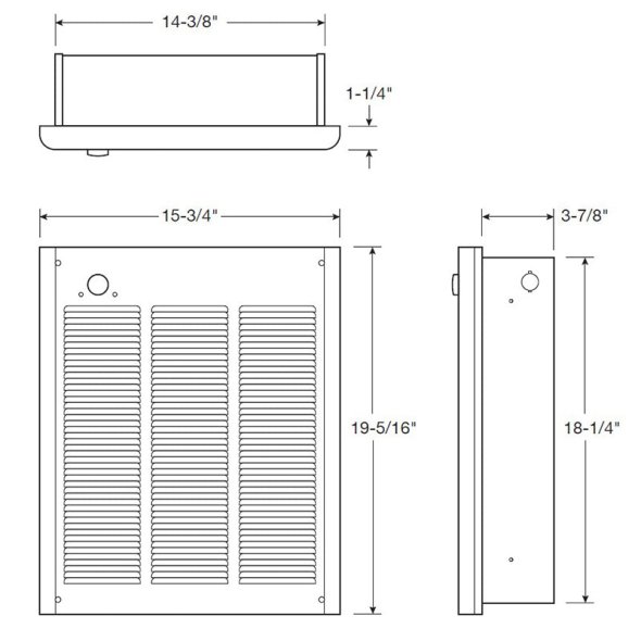 QMark LFK Commercial Fan-Forced Wall Heater 5118-13649 BTU 1.5-4.0 kW 208/240V 1 Phase LFK404F