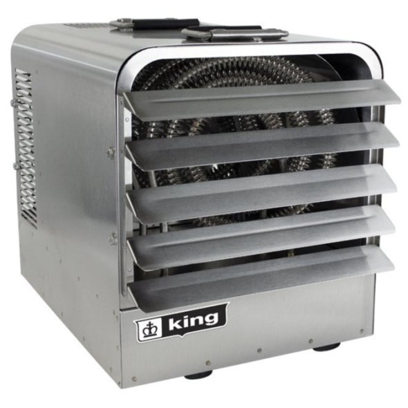 King PKBS Corrosion Resistant Stainless Portable Heater 34121 BTU 10.0 kW 240V 1 Ph PKBS2410-1-T-FM