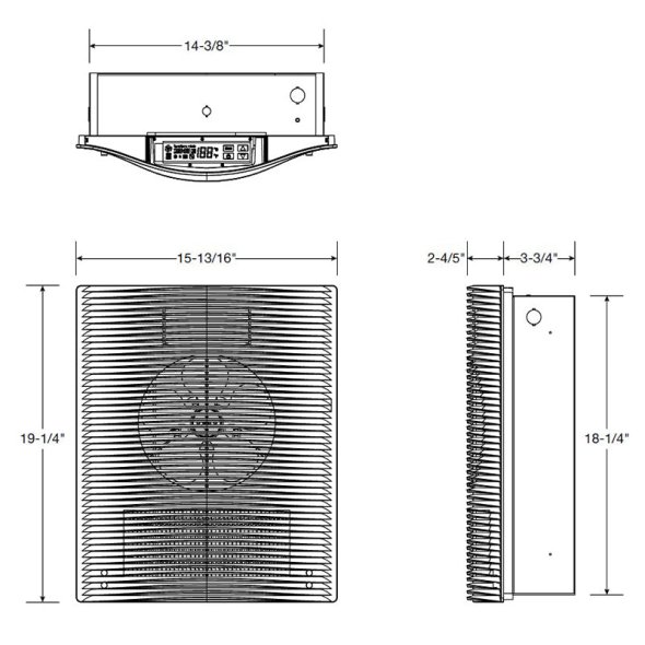 QMark SSAR Architectural SmartSeries Programmable Wall Heater 6142 BTU 0.9/1.8 kW 120V SSAR1802