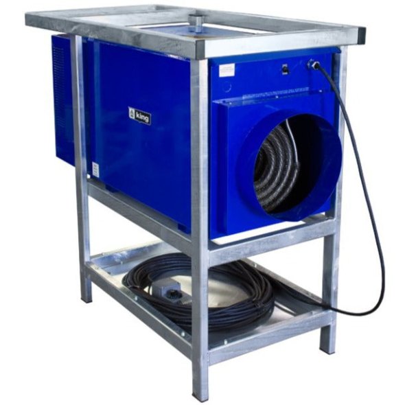 King Industrial Portable Outdoor Rated Unit Heater w/ 100' Cord 34100 BTU 208V 1 Ph PCKF2010-1
