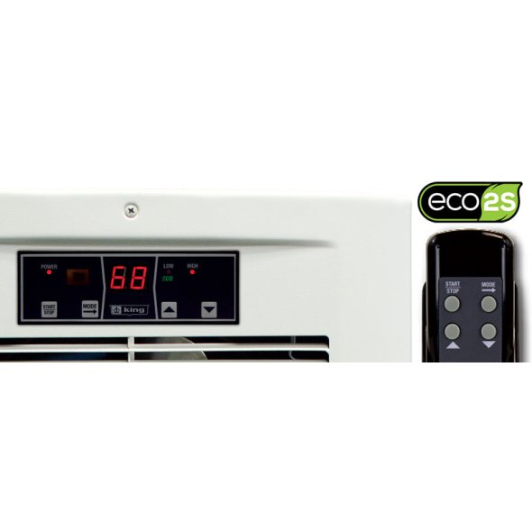 King LPW ECO2S Large Automatic 2-Stage Pick-A-Watt Wall Heater 15355 BTU 240V LPW2445-ECO-WD-R