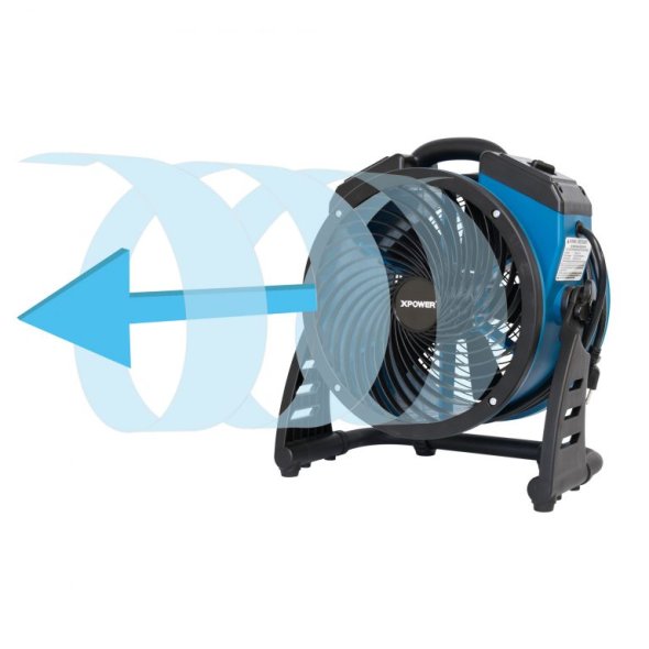 XPOWER Axial Air Mover Fan w/ Rack 12 inch 4 Speed 1300 CFM P-26AR