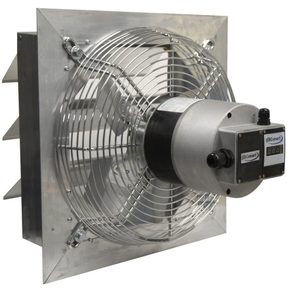 AX Green Series Exhaust Fan w/ Shutters 36 inch Variable Speed 10000 CFM Direct Drive AX36-EC