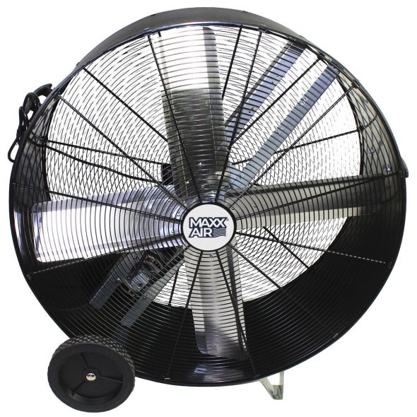 Maxx Air Portable Pro FLEX Barrel Fan 36 inch 2 Speed 10200 CFM Belt Drive BF36BDPEBLK