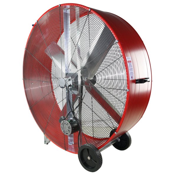 Maxx Air Portable Barrel Fan 48 inch 2 Speed 18000 CFM Belt Drive BF48BDRED