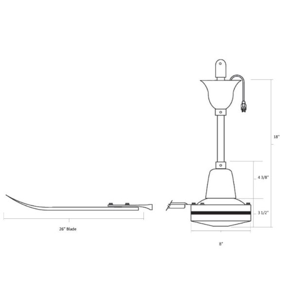 P Series Agrifan 60 inch Moisture Resistant Ceiling Fan 8074 CFM 120 Volt 190A-7