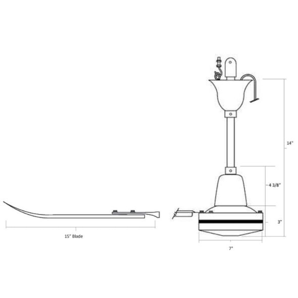 G Series 36 inch Industrial Heavy Duty Ceiling Fan 3247 CFM 120 Volt 136F-7