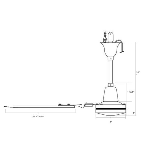 S Series 56 inch Reversing Commercial Heavy Duty Ceiling Fan 6863 CFM 120 Volt 60C-9