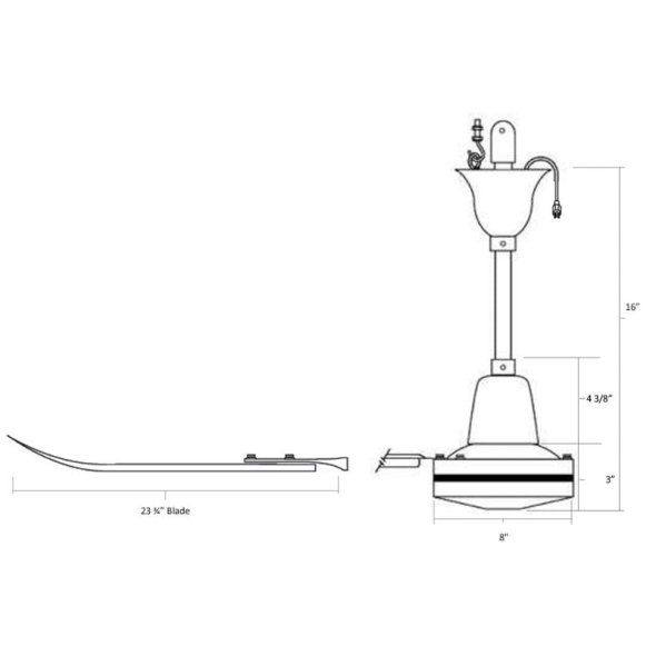 S Series 56 inch Commercial Heavy Duty Ceiling Fan w/ Plug 7269 CFM 120 Volt 60F-7