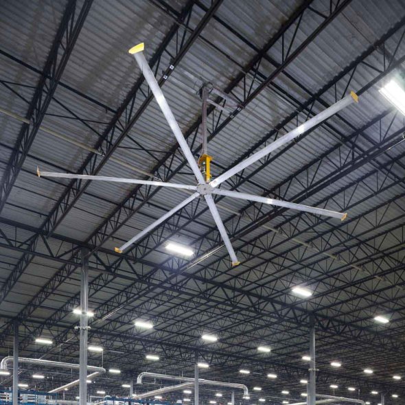 Big Ass Fans 14 foot HVLS Ceiling Fan w/ Controller 4900 sq. ft. Coverage F-PF62-1402S34X2