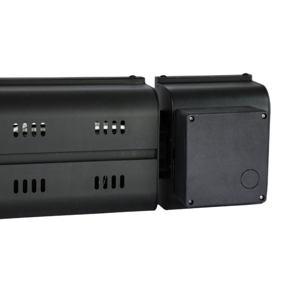 RK Series Outdoor/Indoor Rated Carbon Fiber Infrared Corded Heater 24 Inch 5118 BTU 1500 Watts 120V RK1215-RMT-PLG-BLK