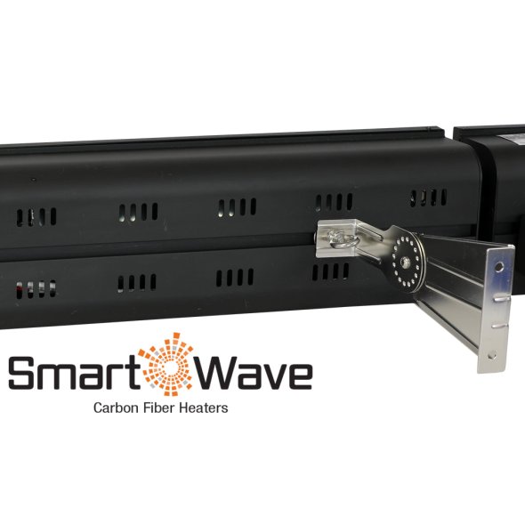 RK Series Outdoor/Indoor Rated Carbon Fiber Infrared Corded Heater 24 Inch 5118 BTU 1500 Watts 120V RK1215-RMT-PLG-BLK