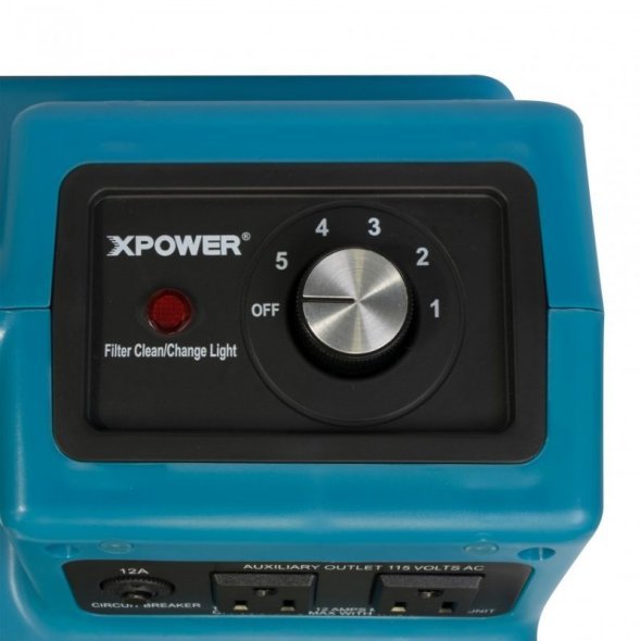 Commercial 3 Stage Filtration HEPA Mini Air Scrubber w/ Outlets 5 Speed 550 CFM X-2480A