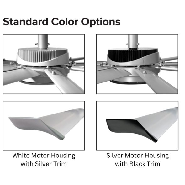 Big Ass Fans Essence 10 foot HVLS Ceiling Fan Kit w/ Black Trim 2500 Sq. Ft. Coverage F-ES2-1001A384Q141V46