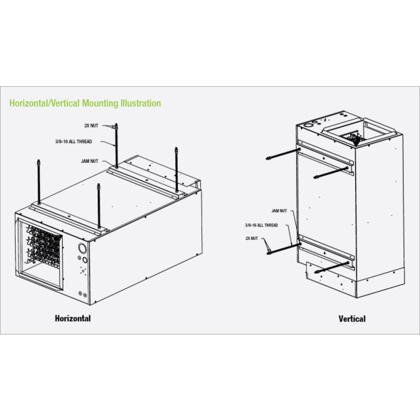 King MAU Heated Make-Up Air Unit Heater w/ Remote 102364 BTU 480V 3Ph 30kW MAU4830-3-ECM-SSR
