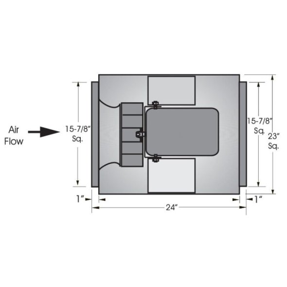 Square Inline Duct Fan 12 inch 2159 CFM Direct Drive SQD12501