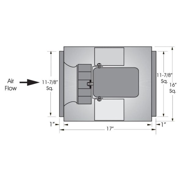Square Inline Duct Fan 8 inch 763 CFM Direct Drive SQD8251