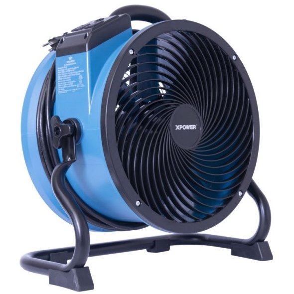 XPOWER Professional Sealed Motor Axial Air Mover w/ Outlets & Cord Variable Speed 2100 CFM X-39AR