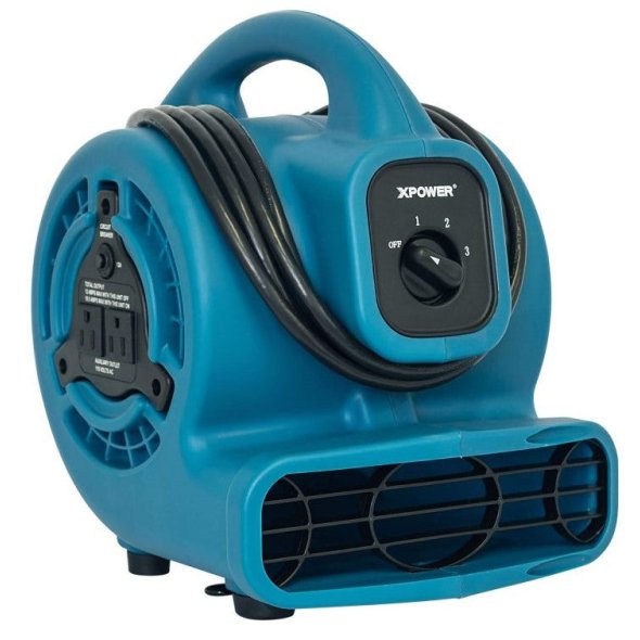 Centrifugal Mini Mighty Air Mover w/ Outlets 3 Speed 600 CFM P-80A