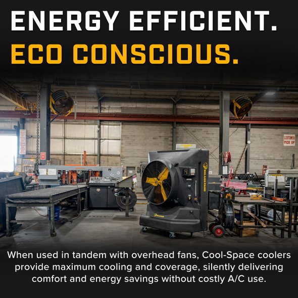 Big Ass Fans Cool Space 400 Outdoor Rated Evaporative Cooler 3600 Sq. Ft. Coverage Variable Speed E-400-3601