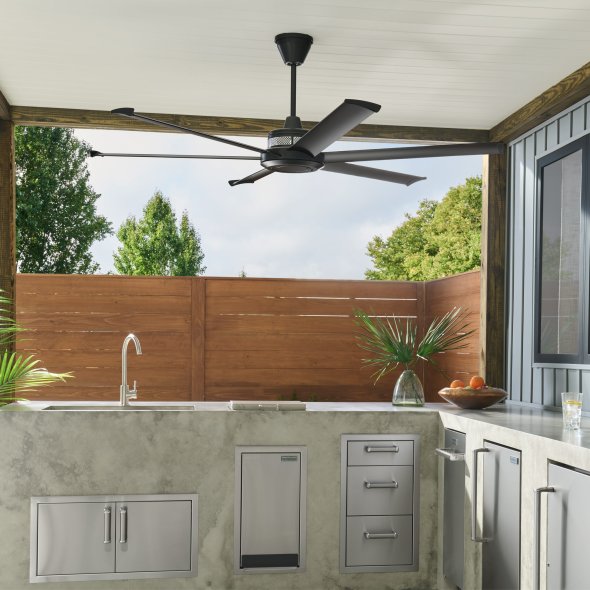 Big Ass Fans Mammoth Fan 60", Black with Light - MM1-60BB-03