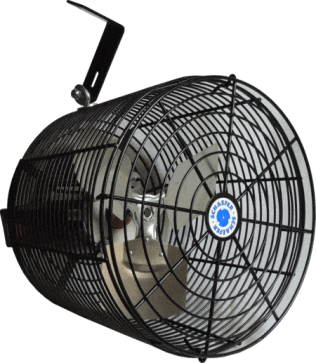 Versa-Kool Black Air Circulation Fan w/ Cord & Mount 12 inch 1470 CFM VK12-B
