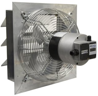 AX Green Series Exhaust Fan w/ Shutters 16 inch Variable Speed 2370 CFM Direct Drive AX16-EC