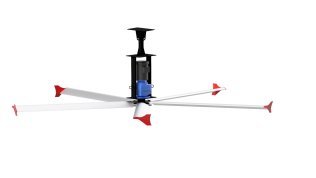 ZEPHYR PRO - HVLS Ceiling Fan 18 foot w/ Remote 25434 Sq Ft Coverage 230 Volt ZP-1855-523-1